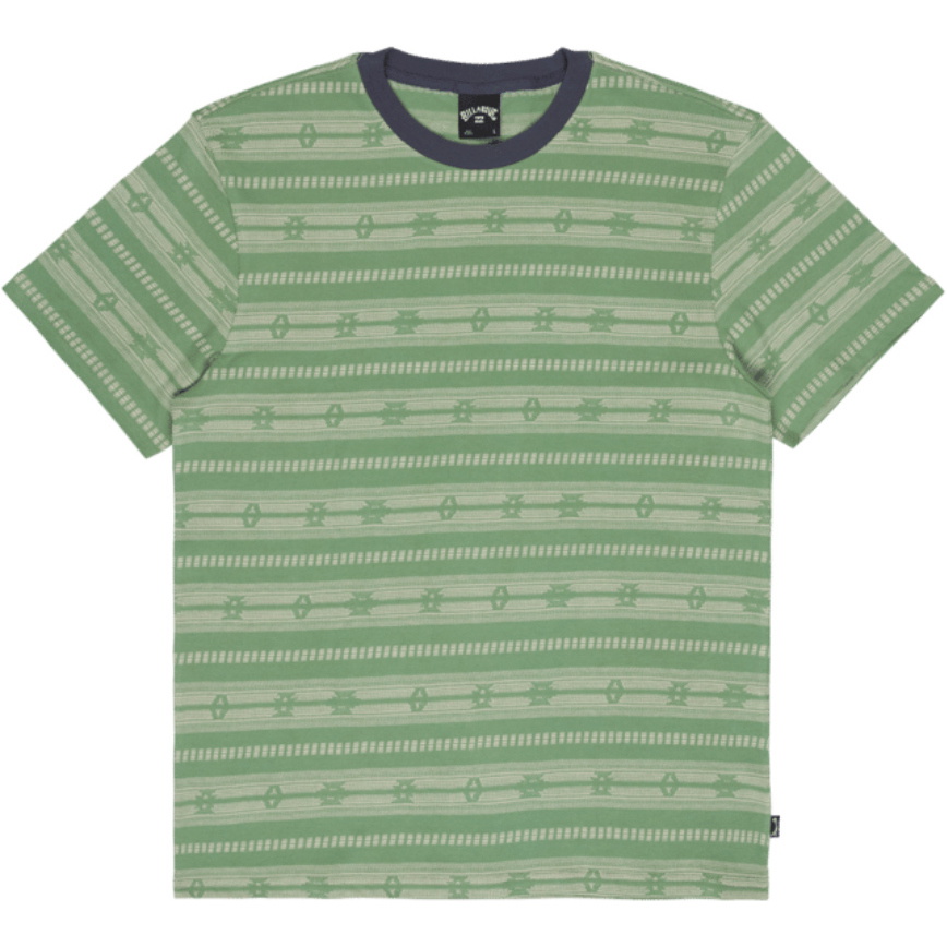 2026 Billabong Mens Halfrack Striped T-Shirt EBYKT00129 - Sea Spray